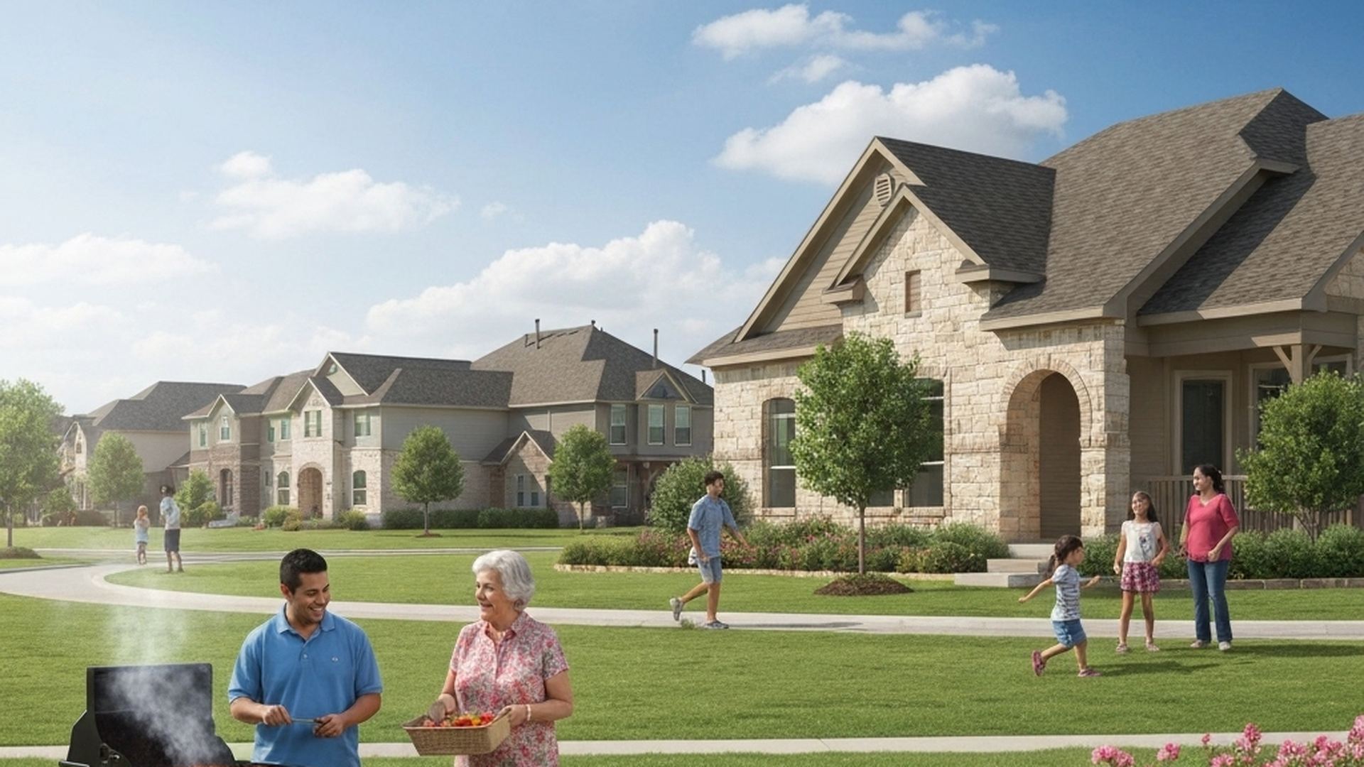 Neighborhood of single-family homes